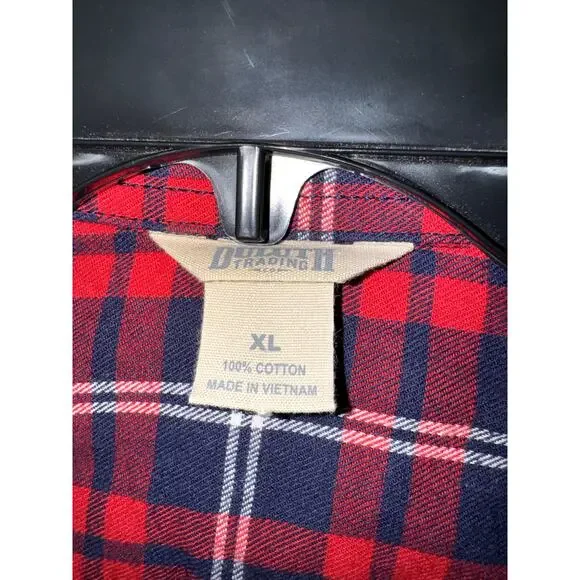 Duluth Trading Plaid Flannel Shirt Women’s XL Red/Blue - Picture 3 of 7